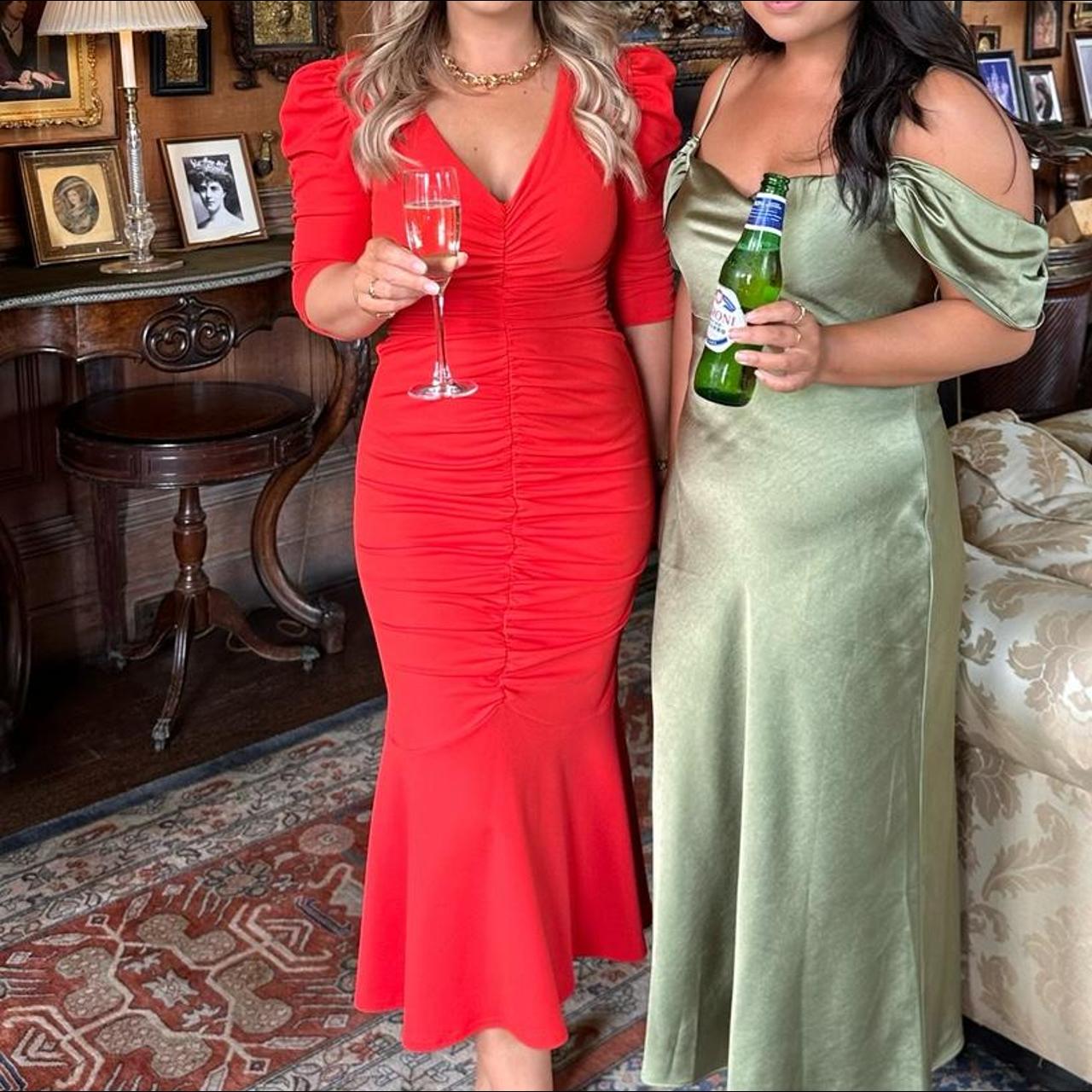 lipsy maxi dress red