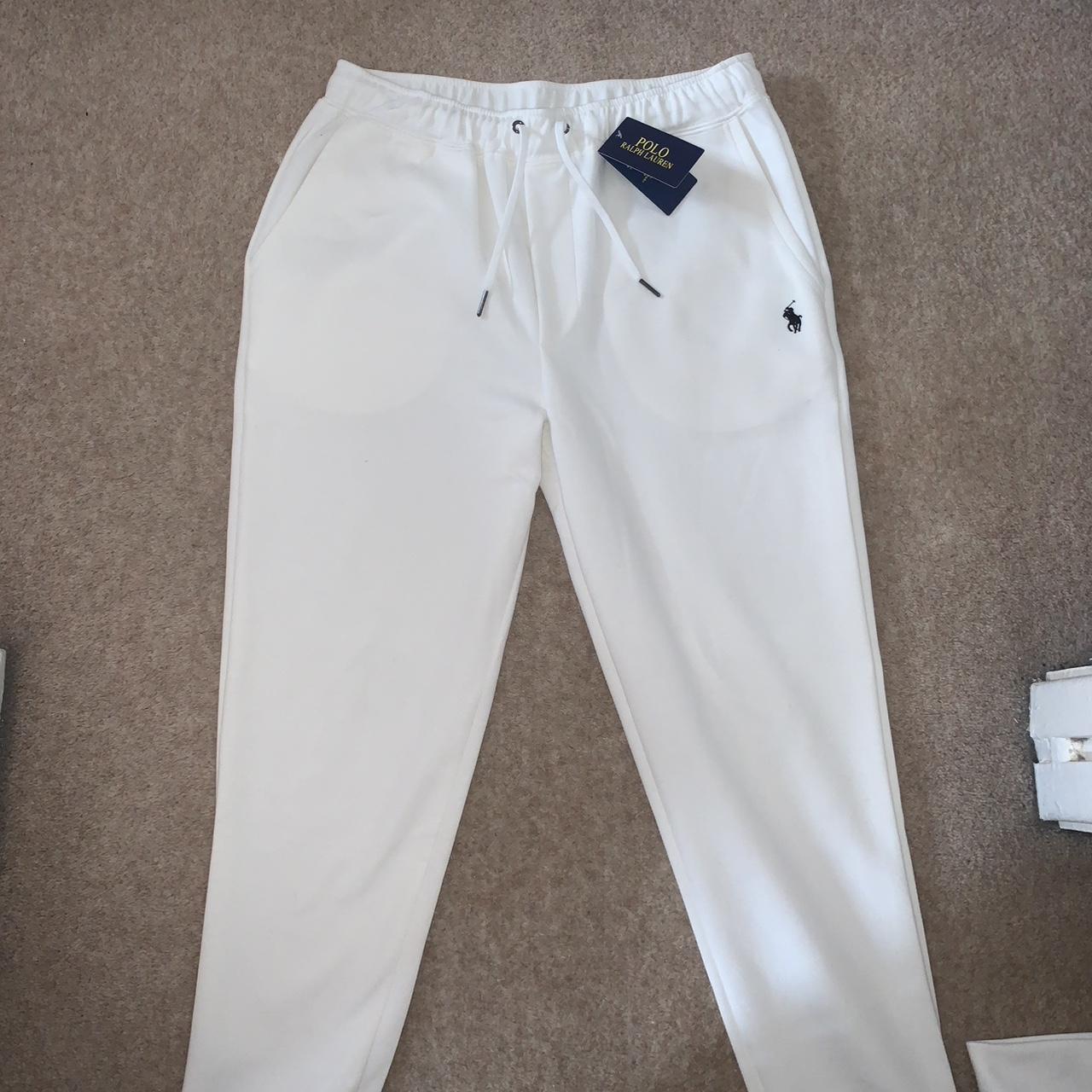 White Ralph Lauren Tracksuit Size medium Tags - Depop