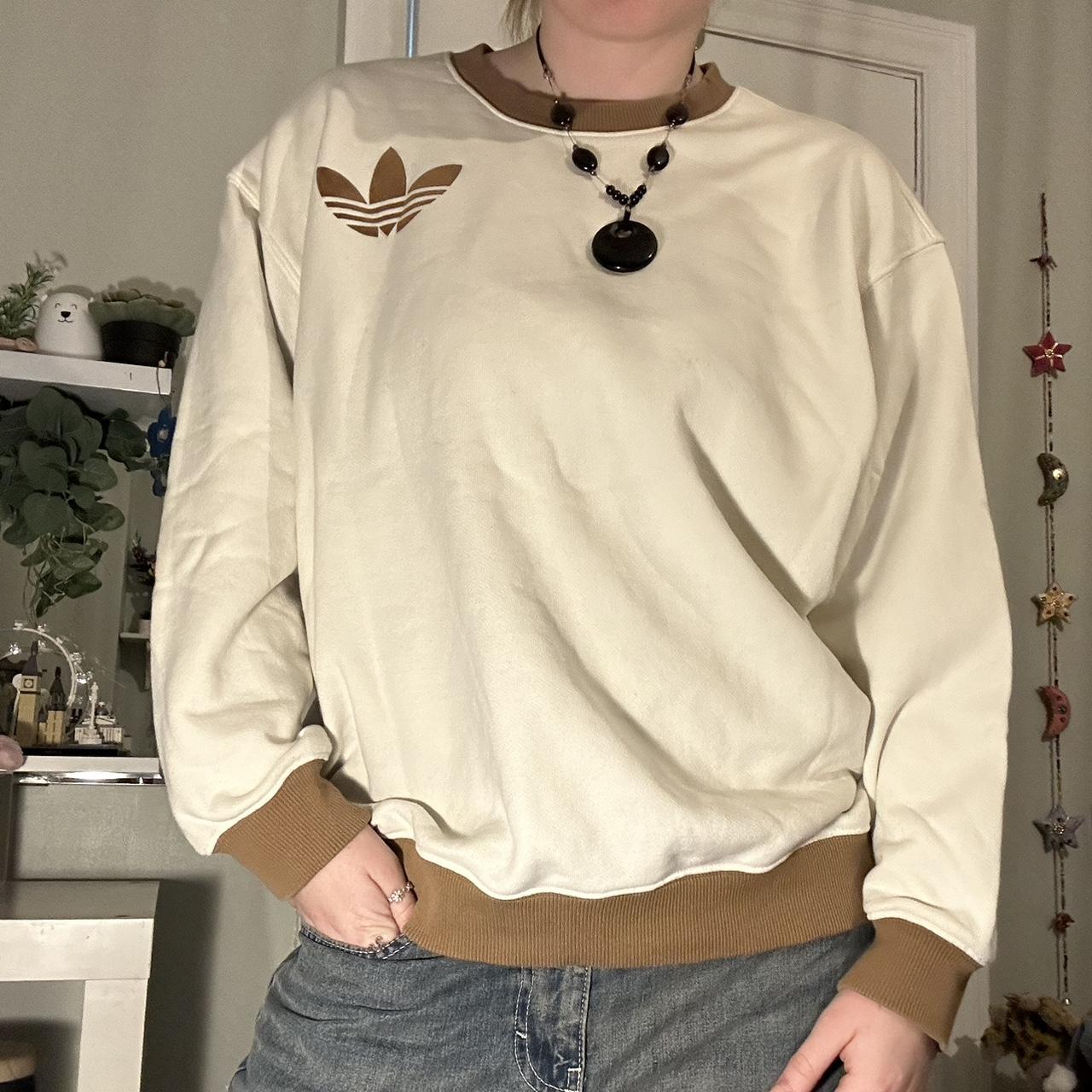 Adidas cream best sale sweatshirt vintage