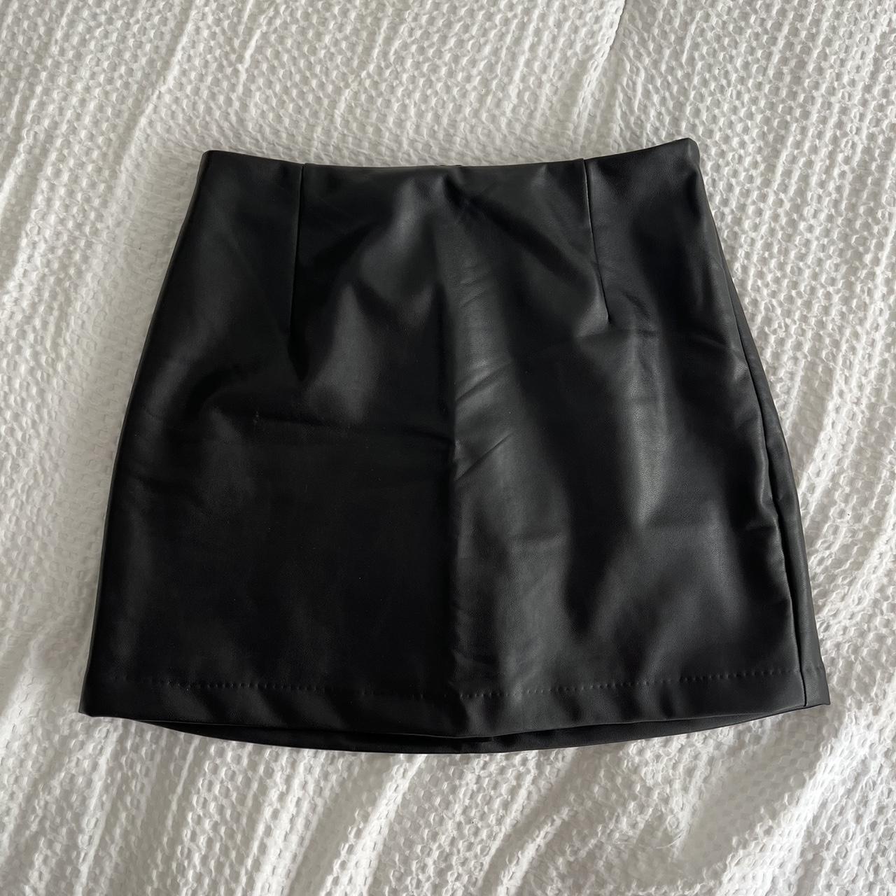 Abercrombie leather mini skirt Has shorts... Depop