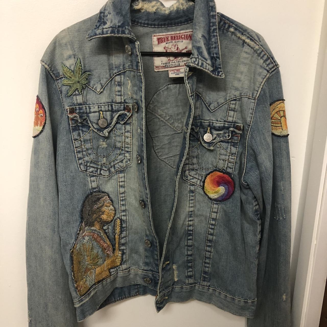 True Religion Grateful Dead Denim Jacket Size XXL | Depop