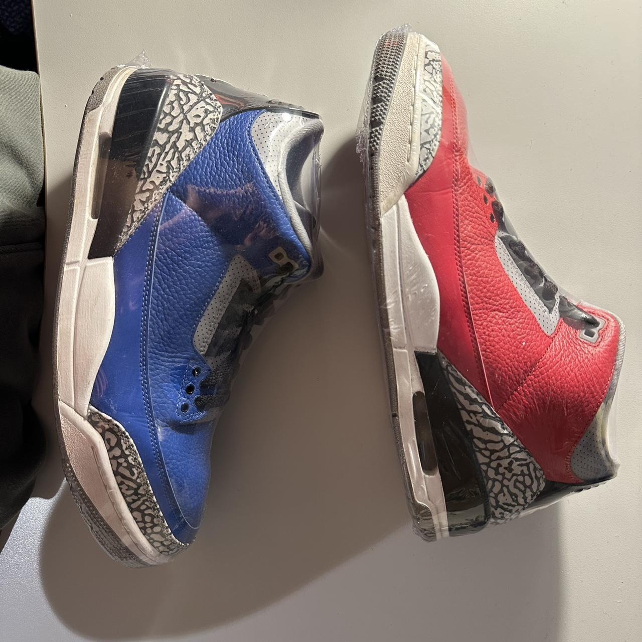 Jordan 3 red blue best sale