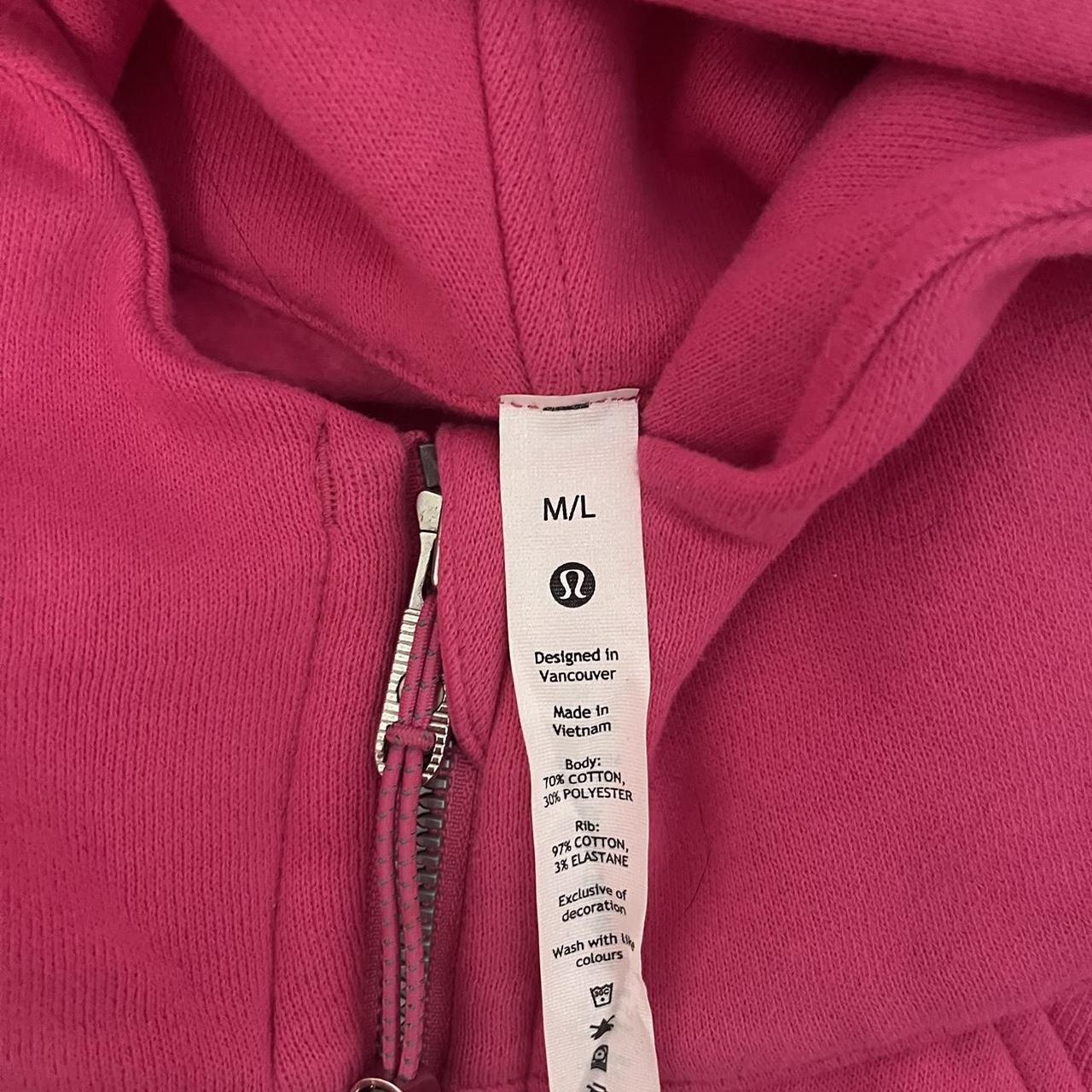 lululemon sonic pink full zip oversized scuba... - Depop