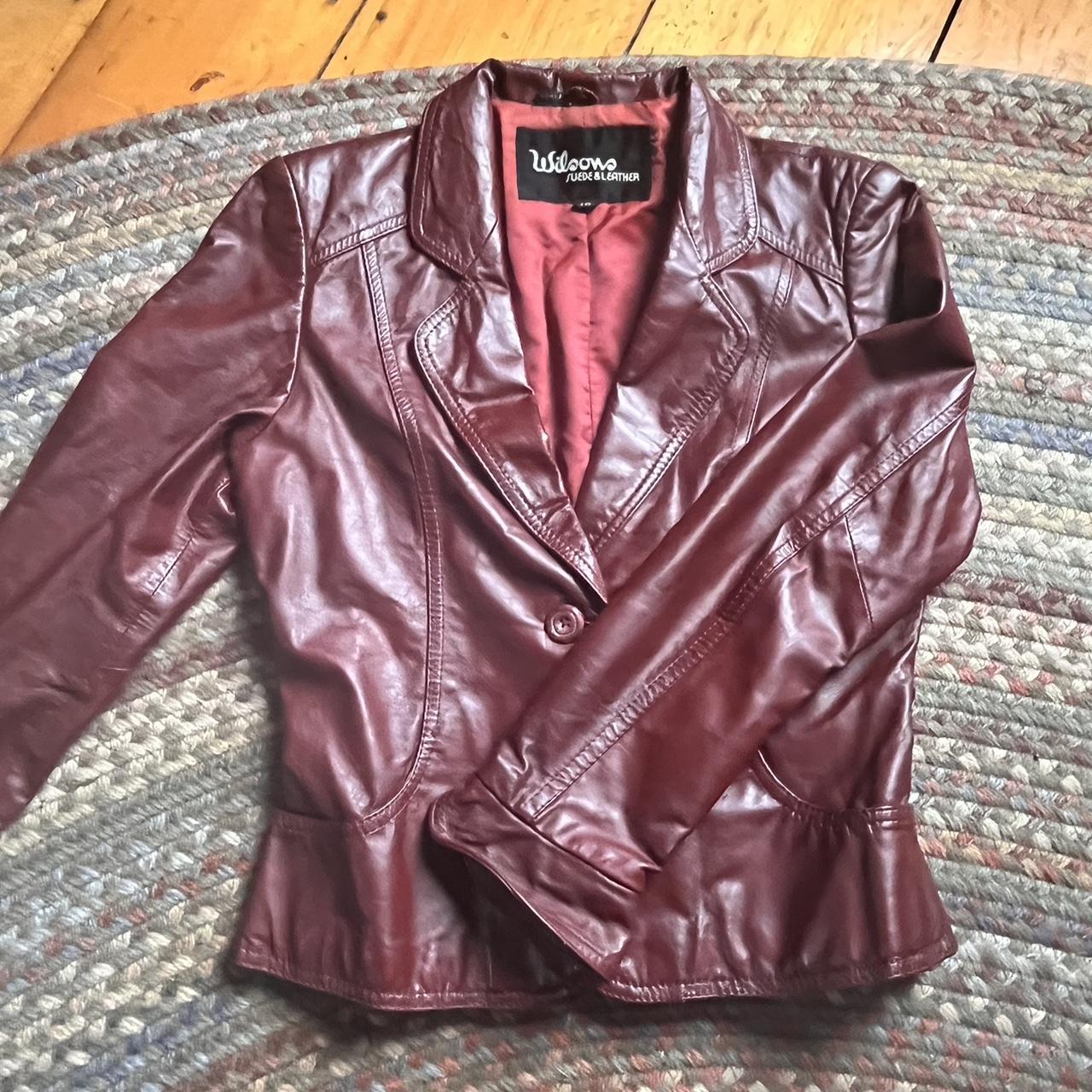 Wilson Leather Deep Red Vintage Jacket Size... - Depop