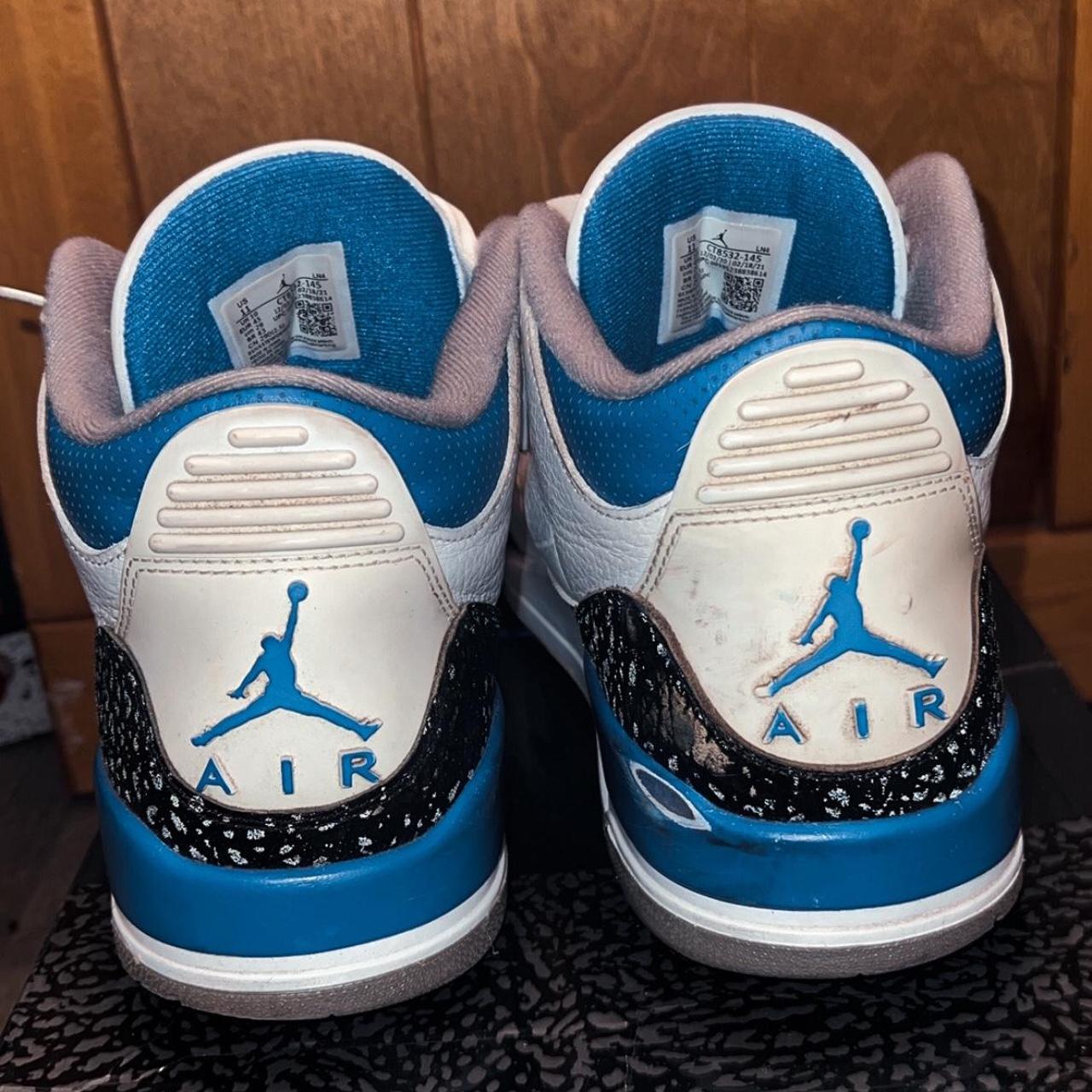 Jordan 3 ‘Racer Blue’ Heavily Worn Comes with Box - Depop