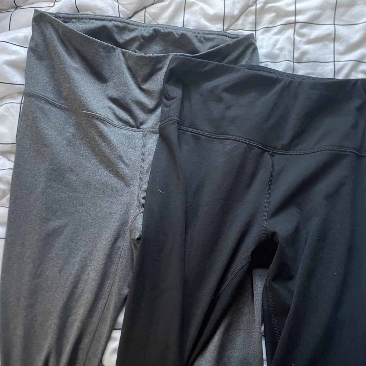 two pack of leggings, one black the other grey, size - Depop