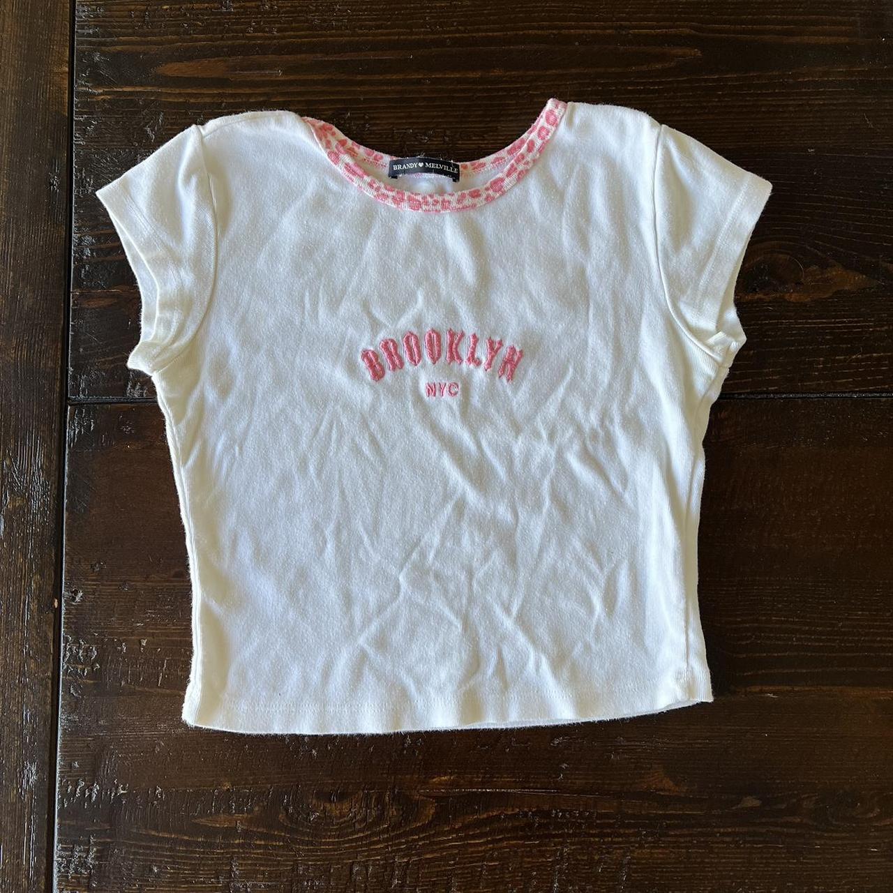 Brandy Melville coquette Brooklyn NYC baby tee In... - Depop