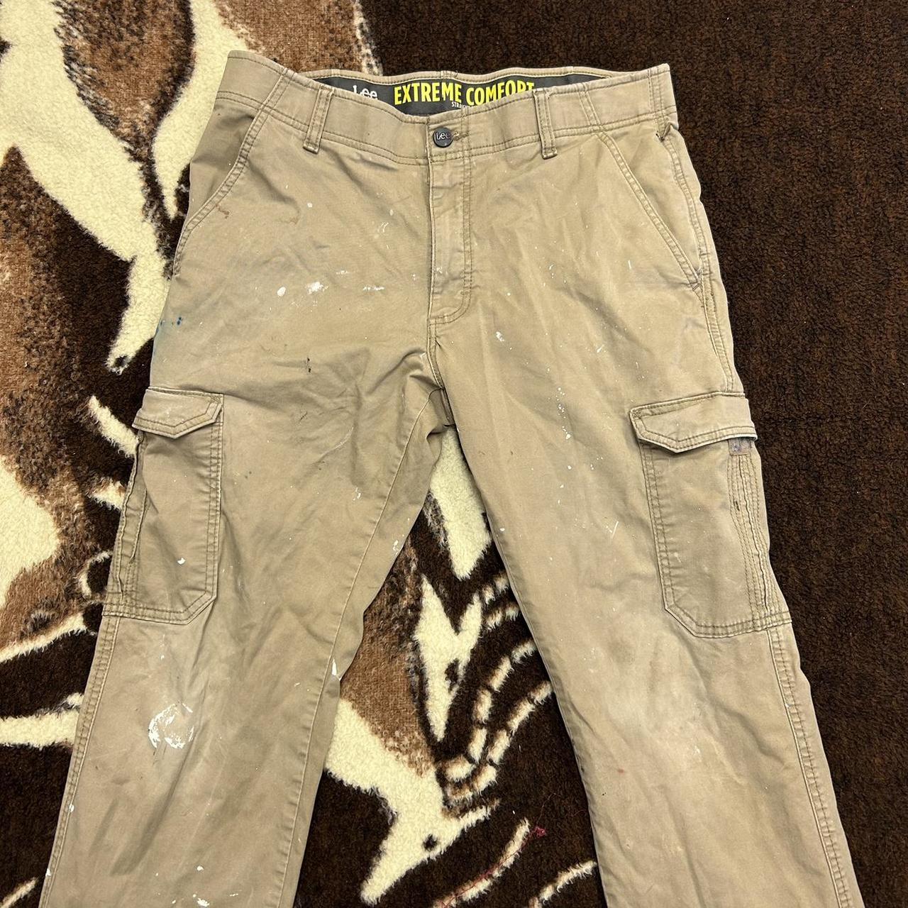 Lee carpenter pants in khaki. Men’s 32 x 32, leg... - Depop