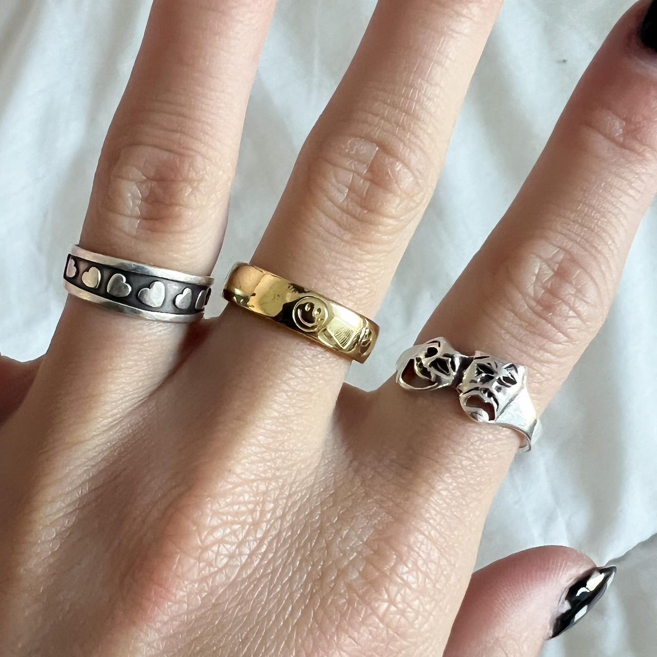 Evry Jewels Gold Smile Face Ring, • super cute