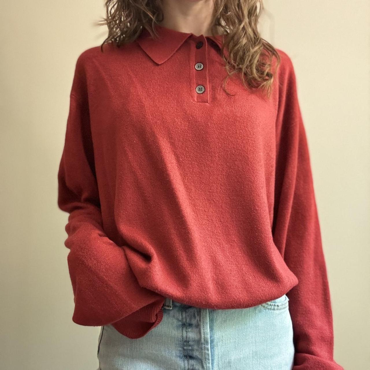 Geoffrey Beene, 90’s style collard long-sleeve... - Depop