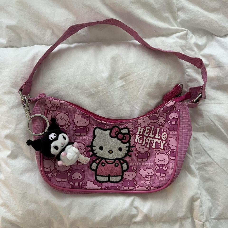 Sanrio Hello Kitty Mini Barrel Bag Small pocket on - Depop