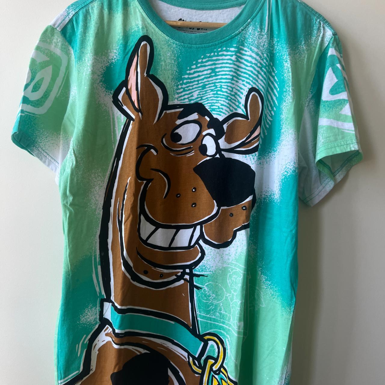 Scooby-Doo Tie Dye Shirt Short Sleeve Green Size XL... - Depop