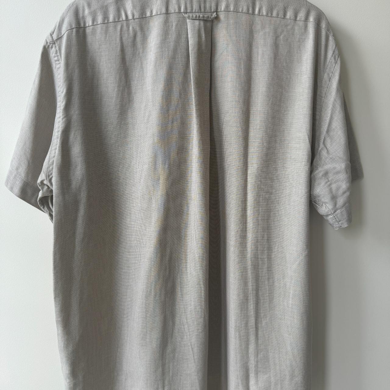 Lacoste Short Sleeve Shirt Button Down Brown Size... - Depop