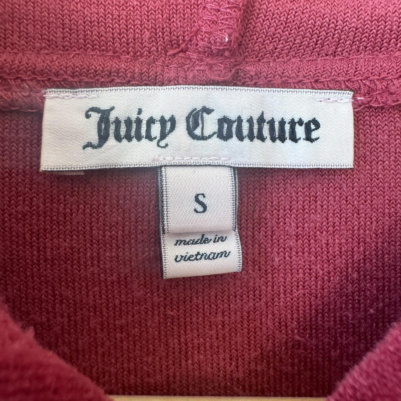 Juicy Couture Maroon Hoodie Size Small(see photo for... - Depop