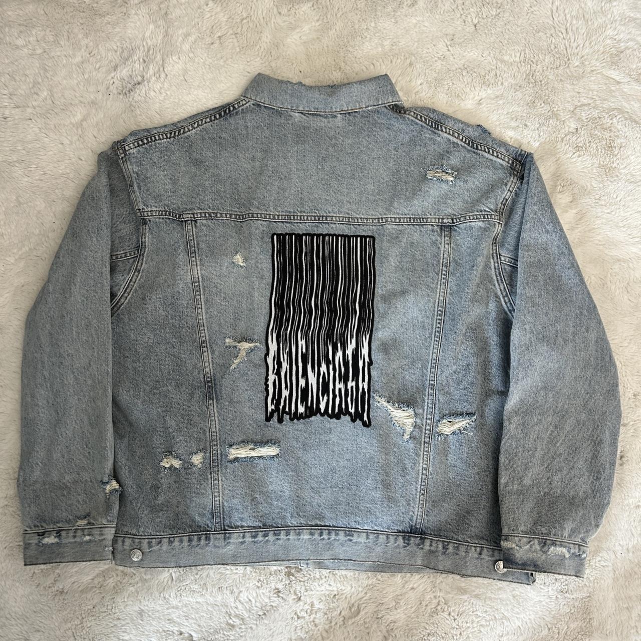 Balenciaga barcode discount denim jacket