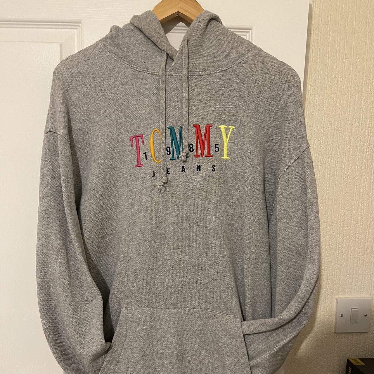 Large oversized multi coloured embroidered tommy Depop