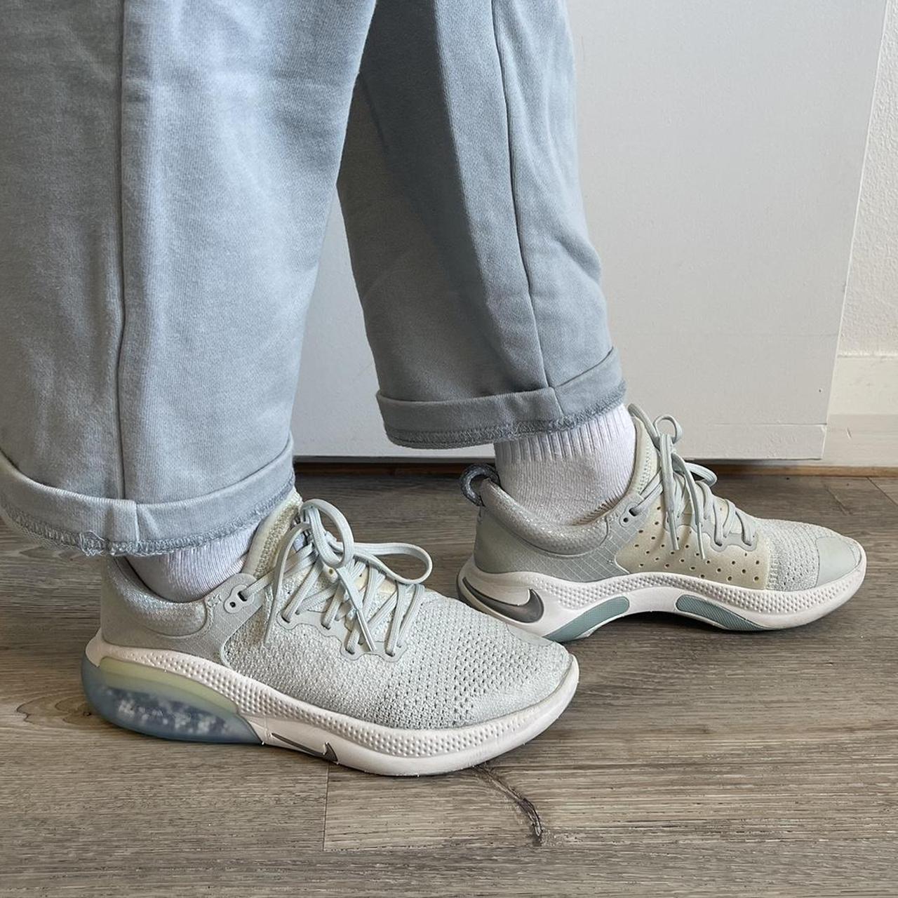 Nike Joyride Run FK Flyknit Light Silver Green Depop