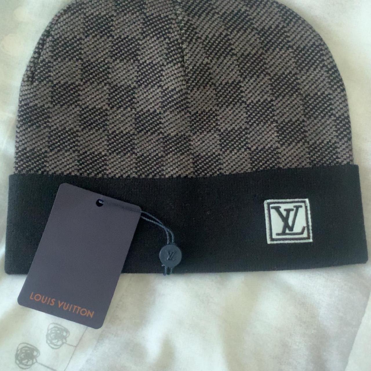 Black Louis Vuitton Beanie FREE SHIPPING FAST - Depop