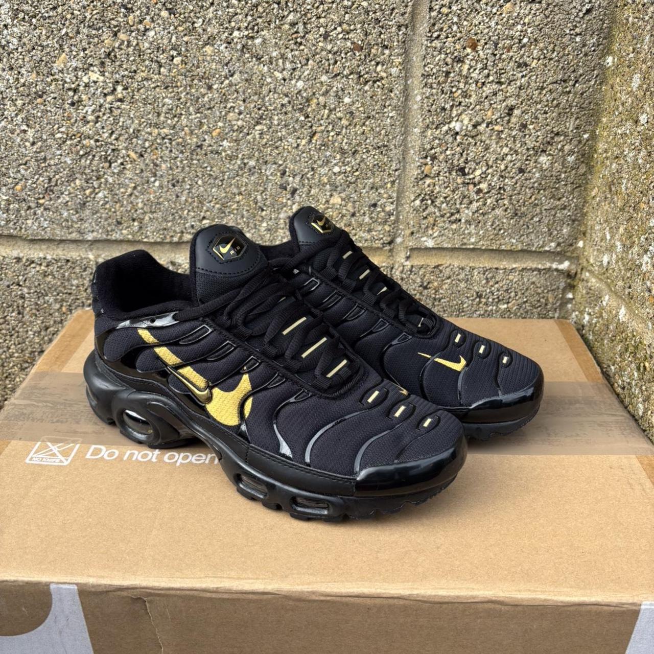 Nike Air Max Plus TN Black / Gold UK Size 8 ART... Depop