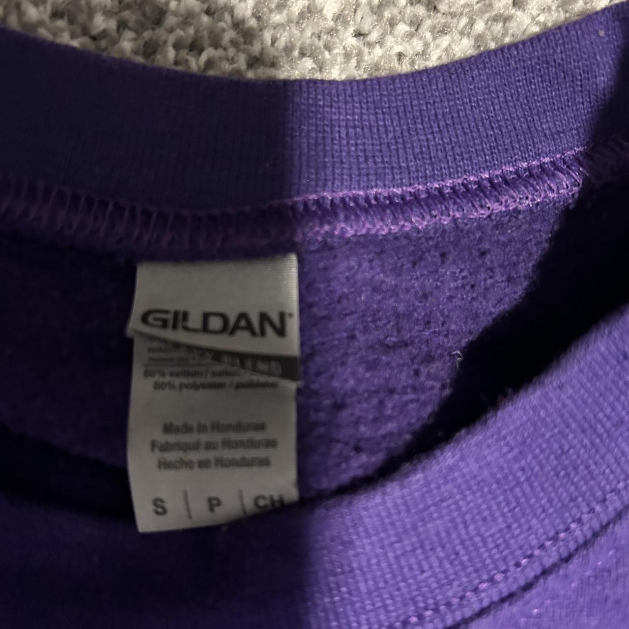 Purple Gildan “New York University’ crew neck - Depop
