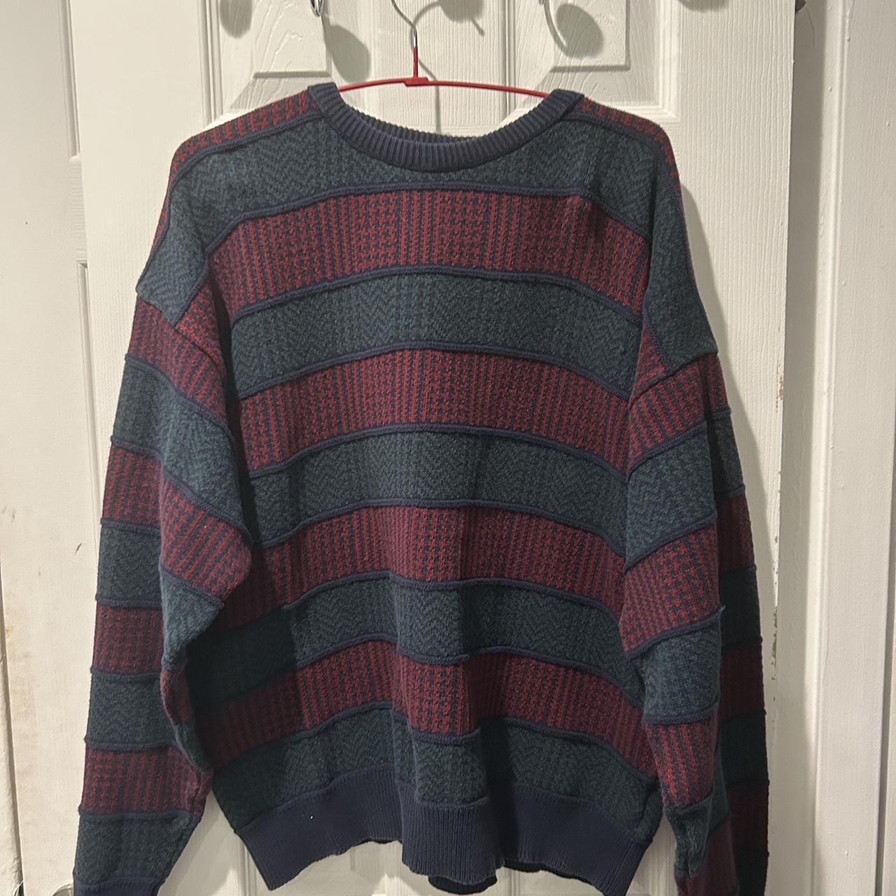 vintage red & green sweater size medium no tags... - Depop