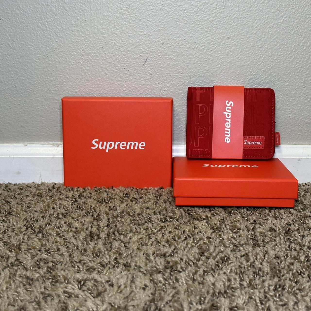 Supreme wallet red New w/box Depop