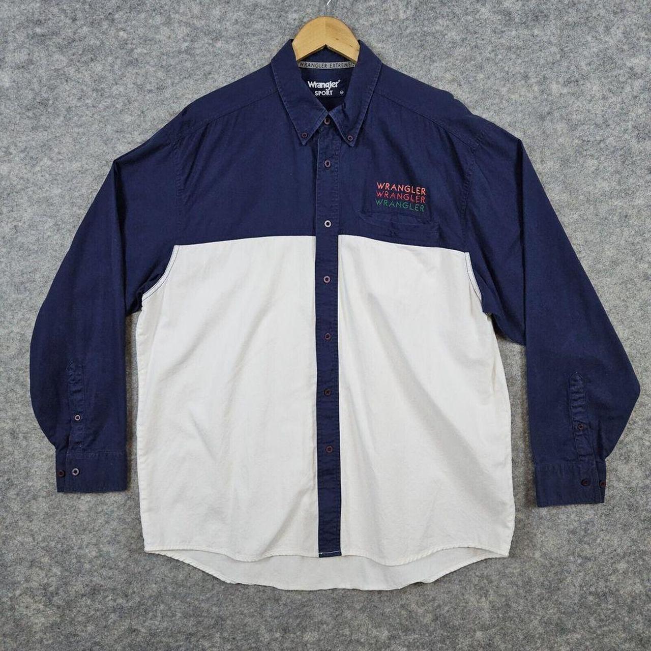 Wrangler Men's Shirt - Blue/White - L – Wrangler … - image 1