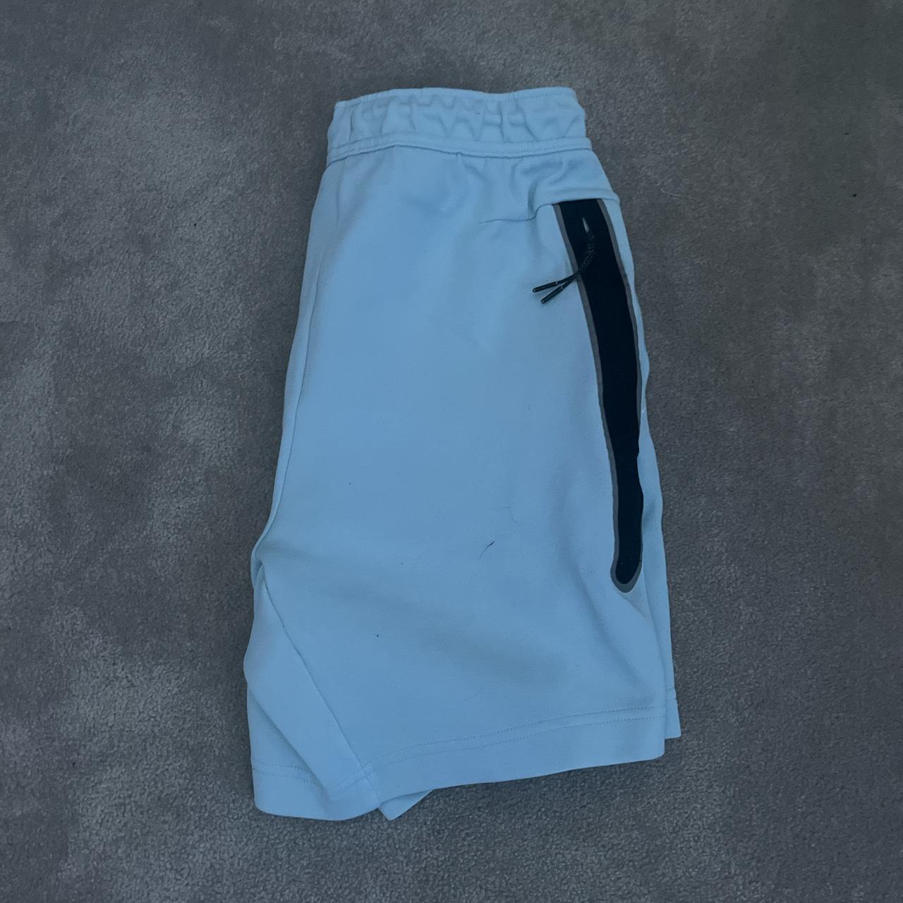 Nike Blue Tech Fleece Shorts Barely Worn Small Depop
