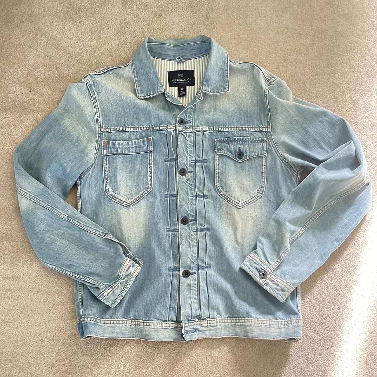 Pre-Loved Scotch & Soda Washed Denim Jacket... - Depop