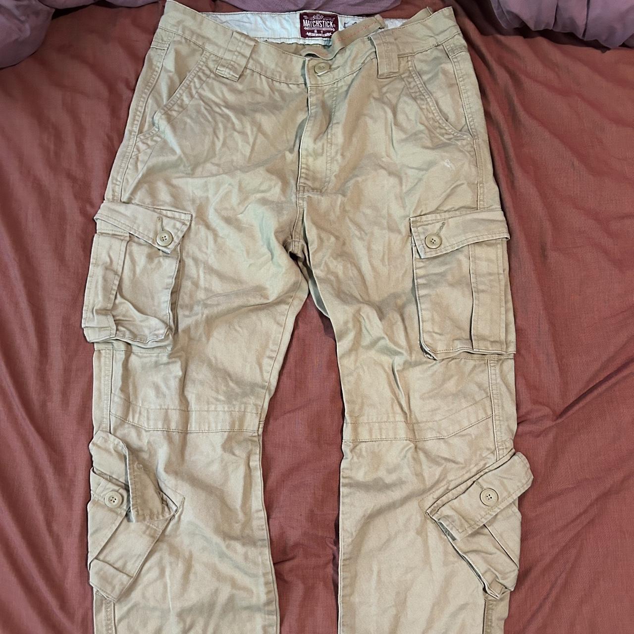 Matchstick Japan Khaki tan multi pocket cargo pants | Depop