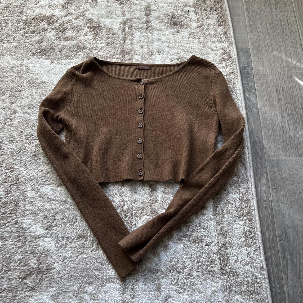 Brandy Melville brown cardigan condition 9/10 Depop