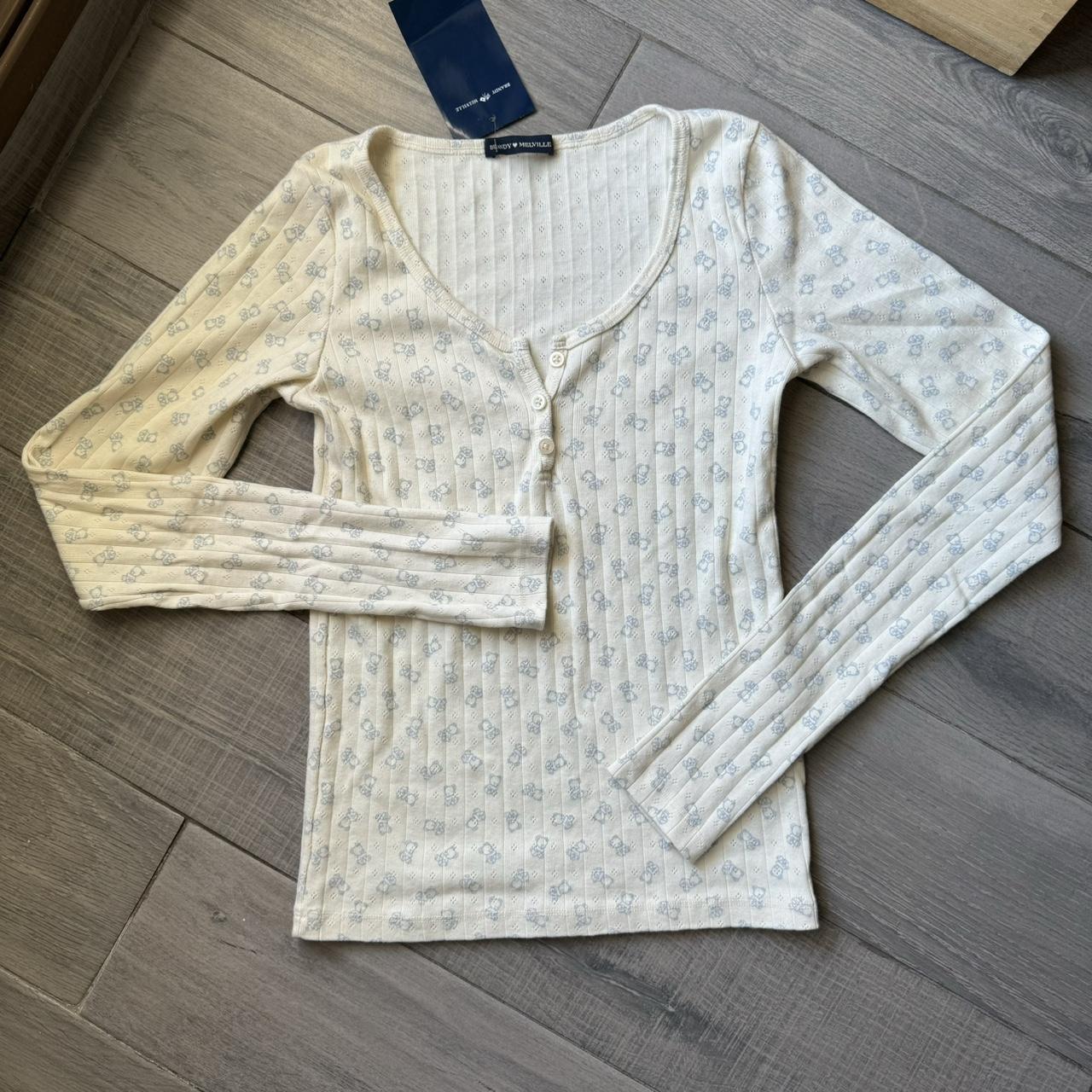 Brandy Melville teddy bear Zelly long sleeve top Depop