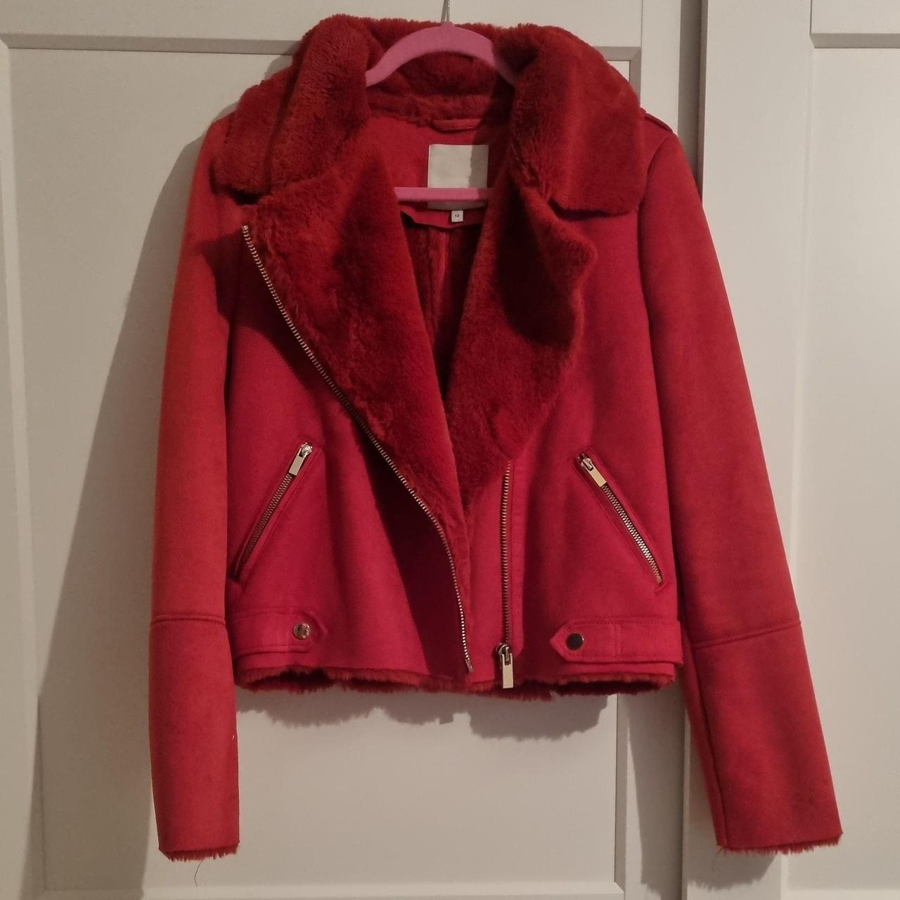 River island sale red suede jacket