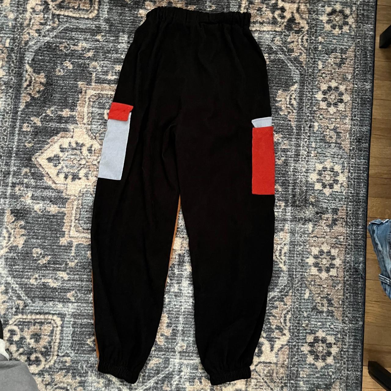 stretchy patchwork corduroy fabric pants -no... - Depop