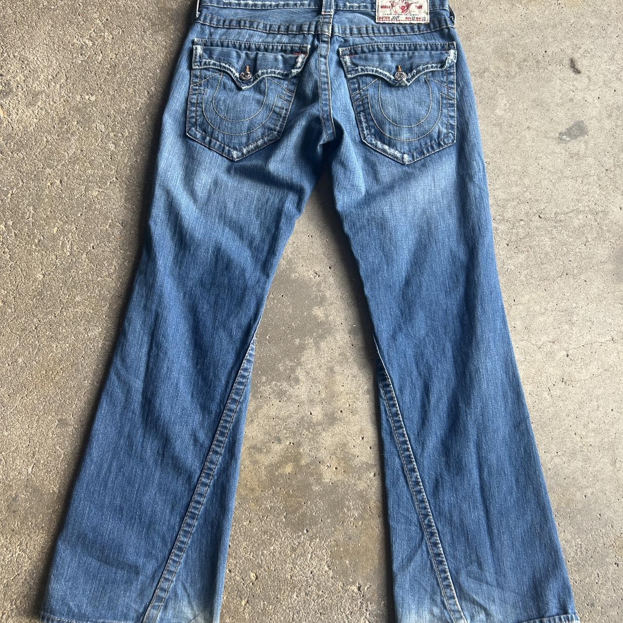 True Religion Flare Jeans Unisex Slight Rips, Well... - Depop