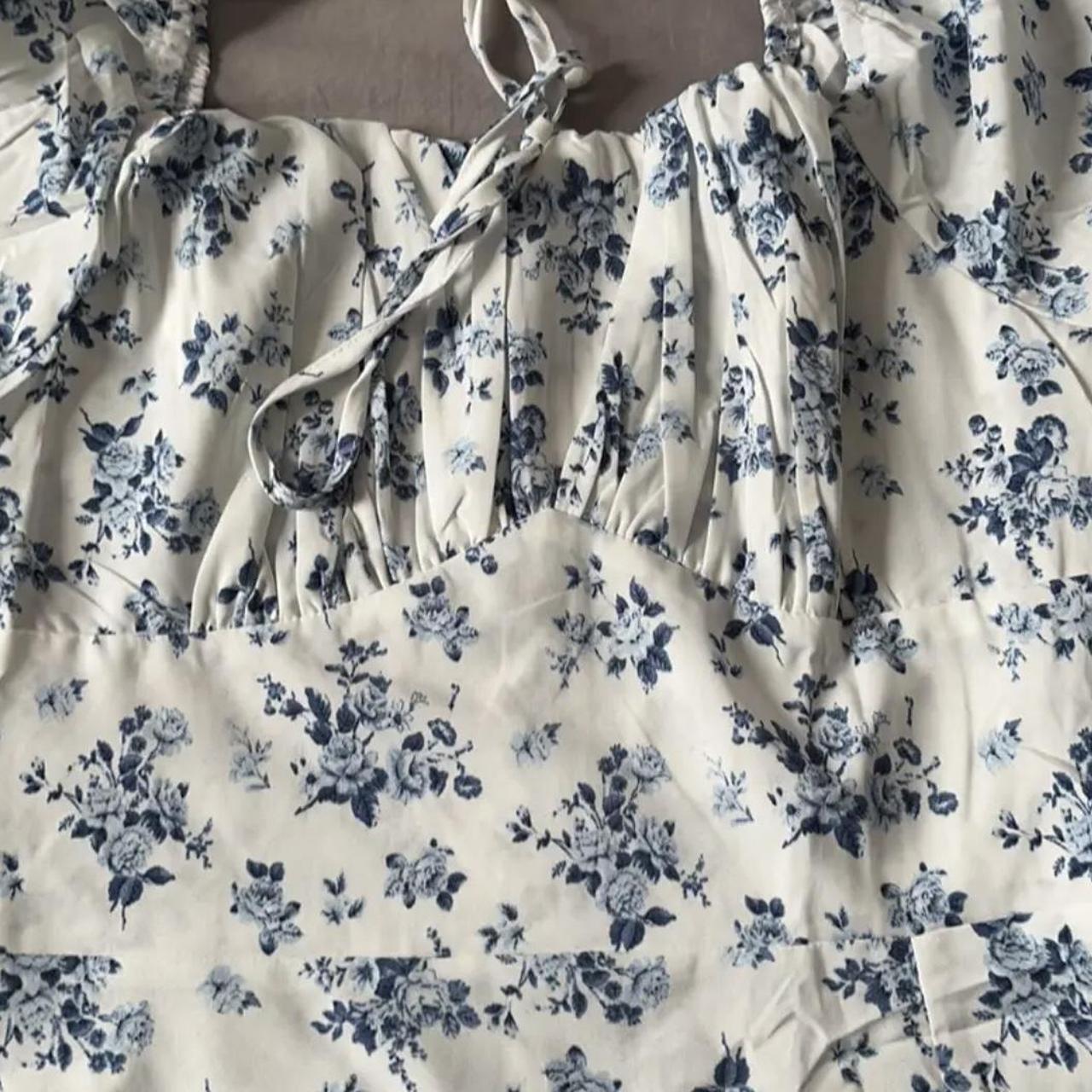 Chrysanthemum dress Made of chrysanthemum print... Depop