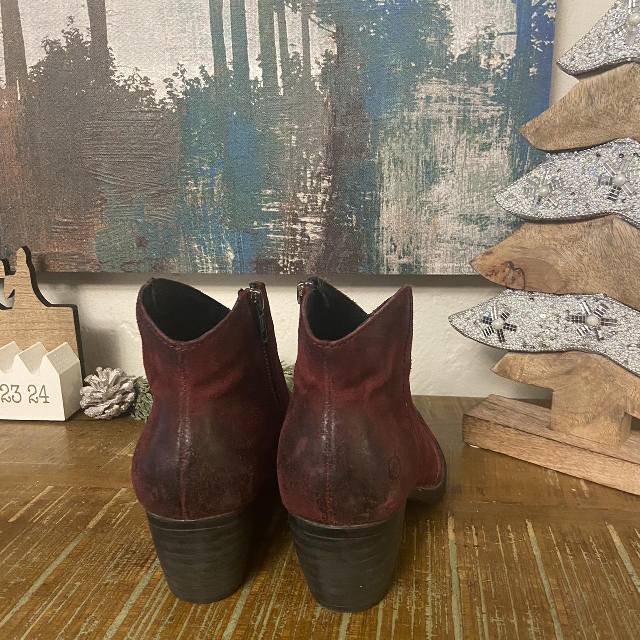 Born burgundy booties best sale