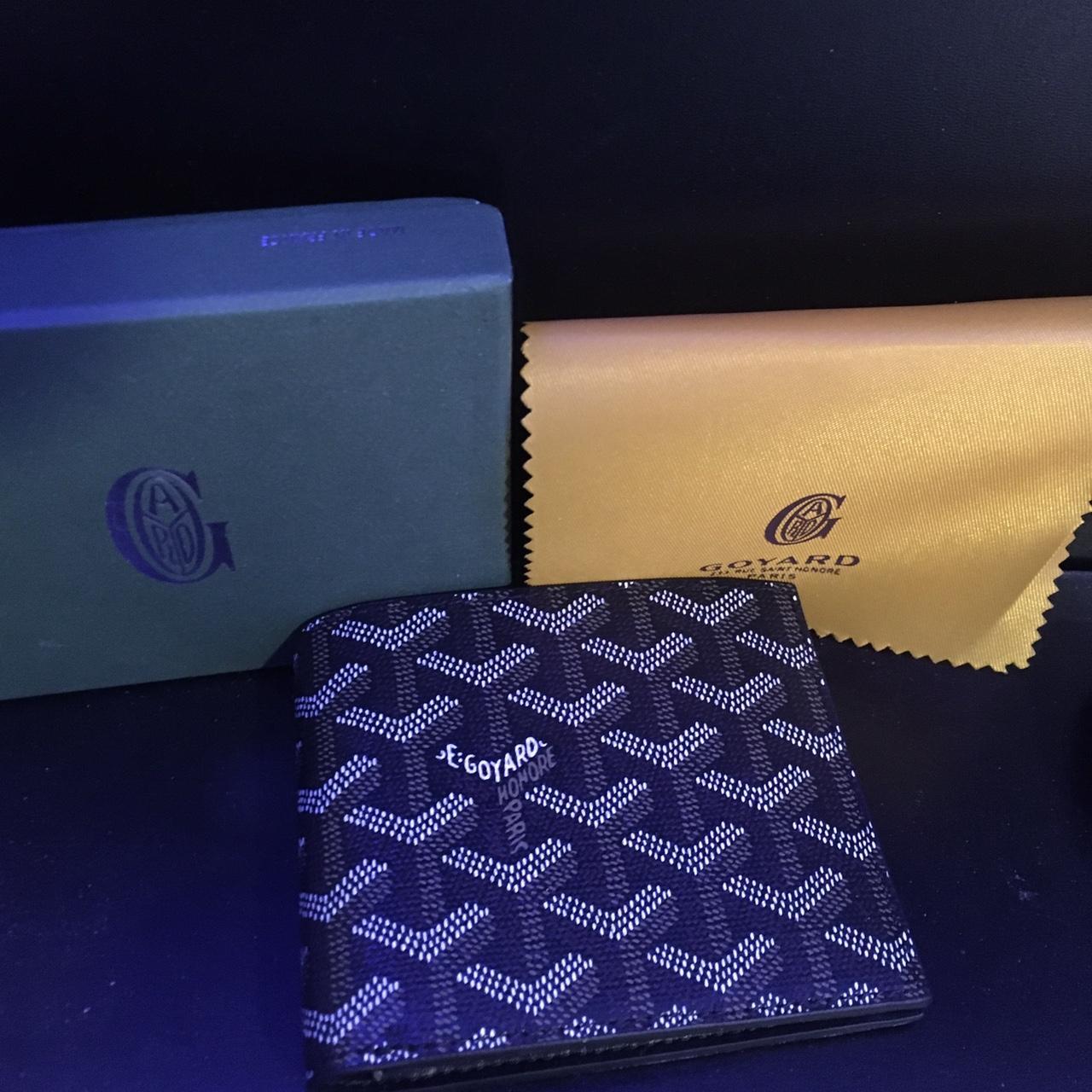 Blue goyard wallet/ card holder great condition - Depop