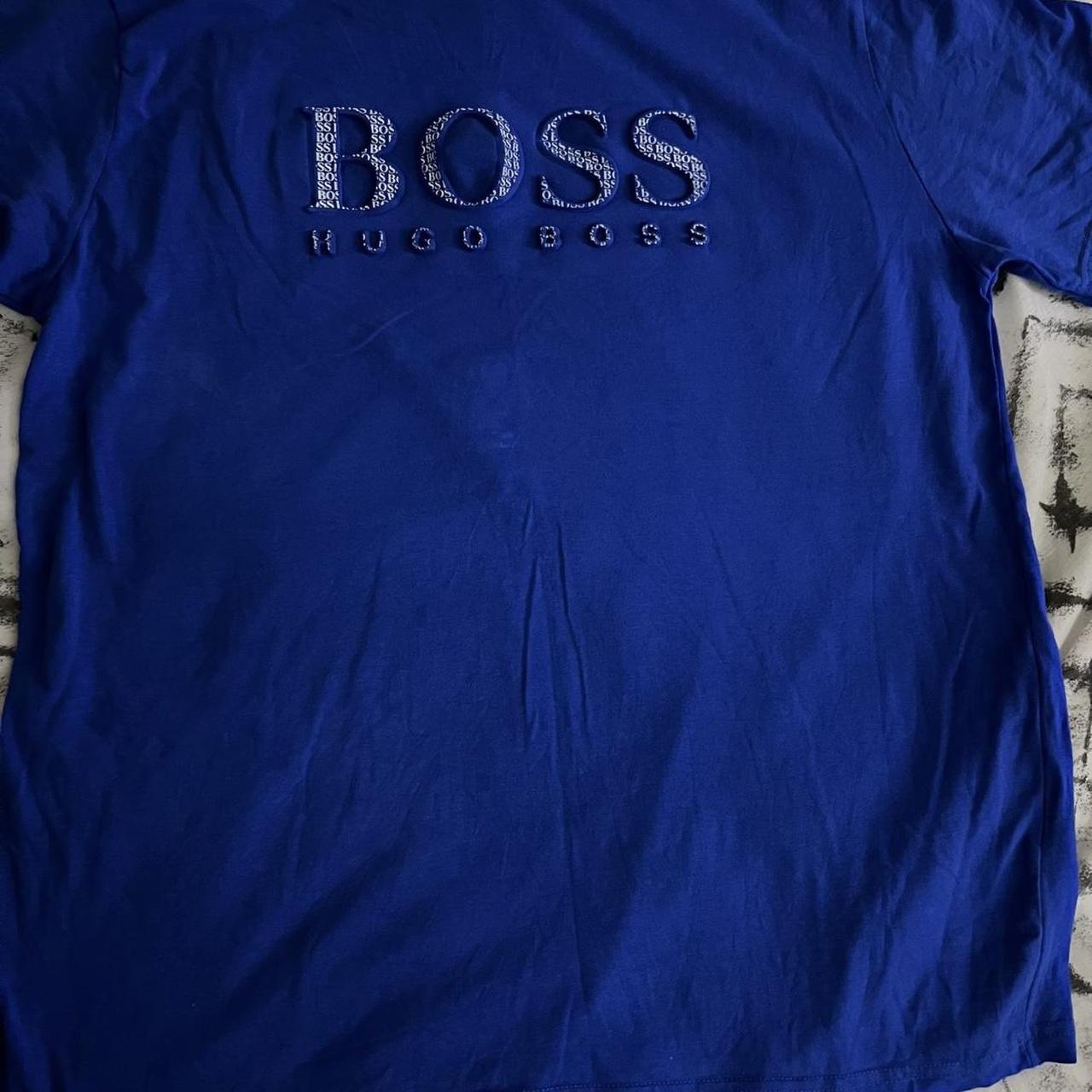 Men’s blue Boss T-shirt size XXL - Depop