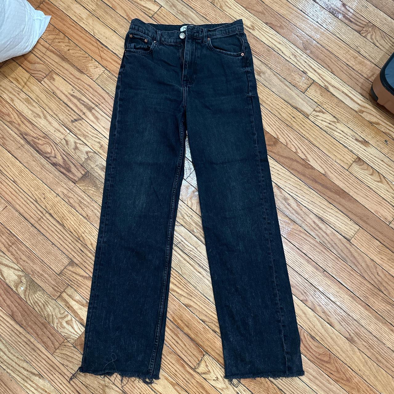 Zara black jeans the 90s full length Depop