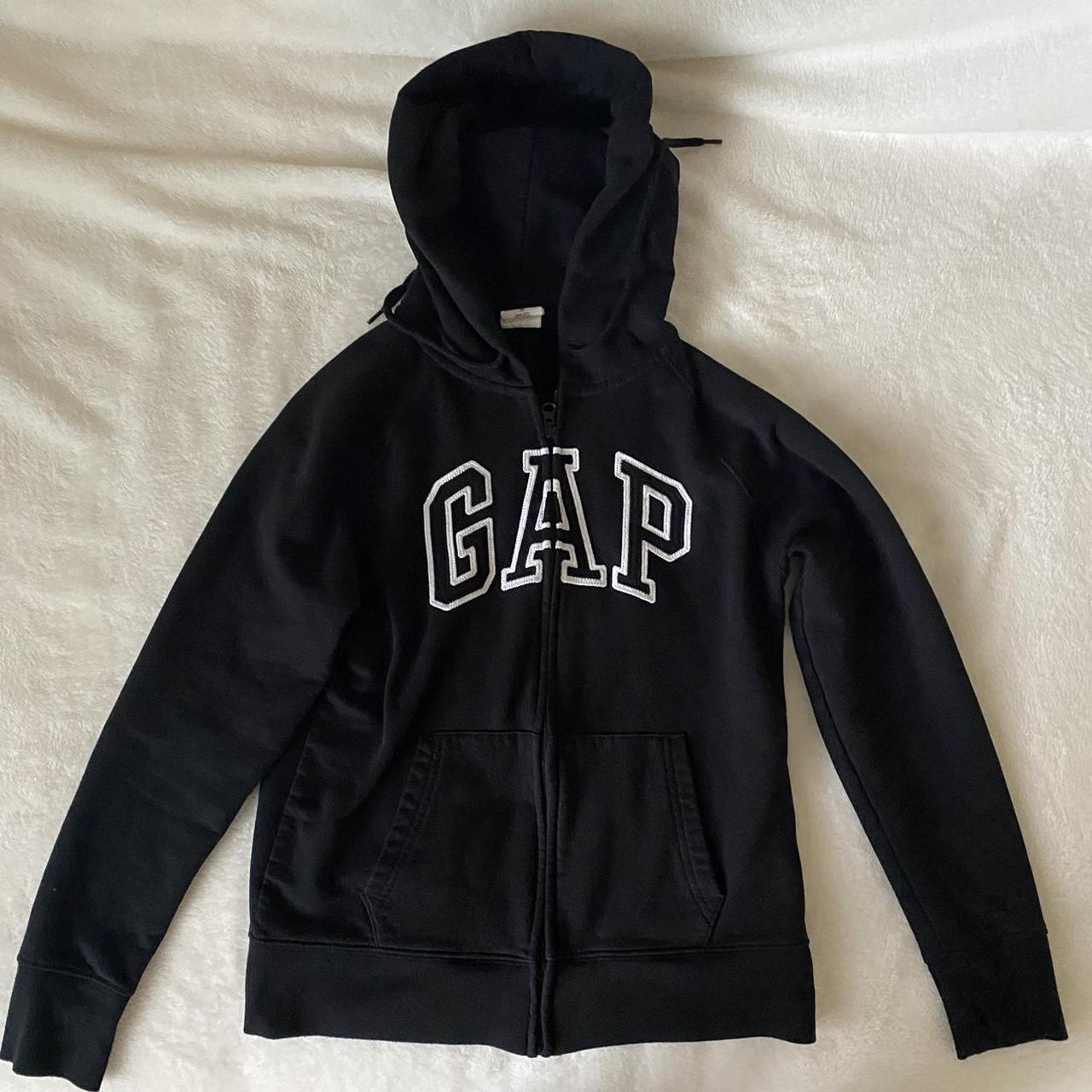 black gap zip up xs no flaws! - Depop