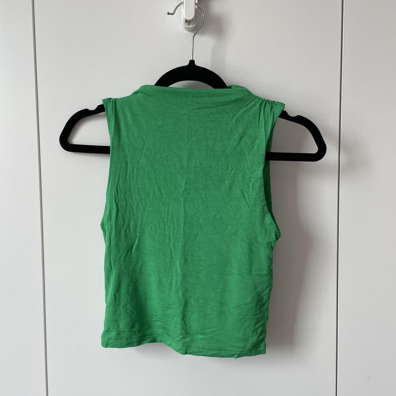 Cotton On green high neck tank. Size XS. Super soft... Depop