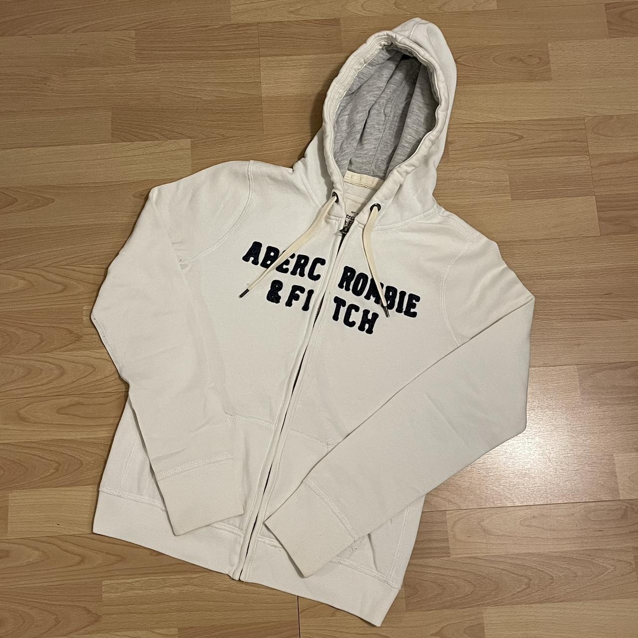 Abercrombie & Fitch Logo Zip Up Hoodie! Size Large,... - Depop