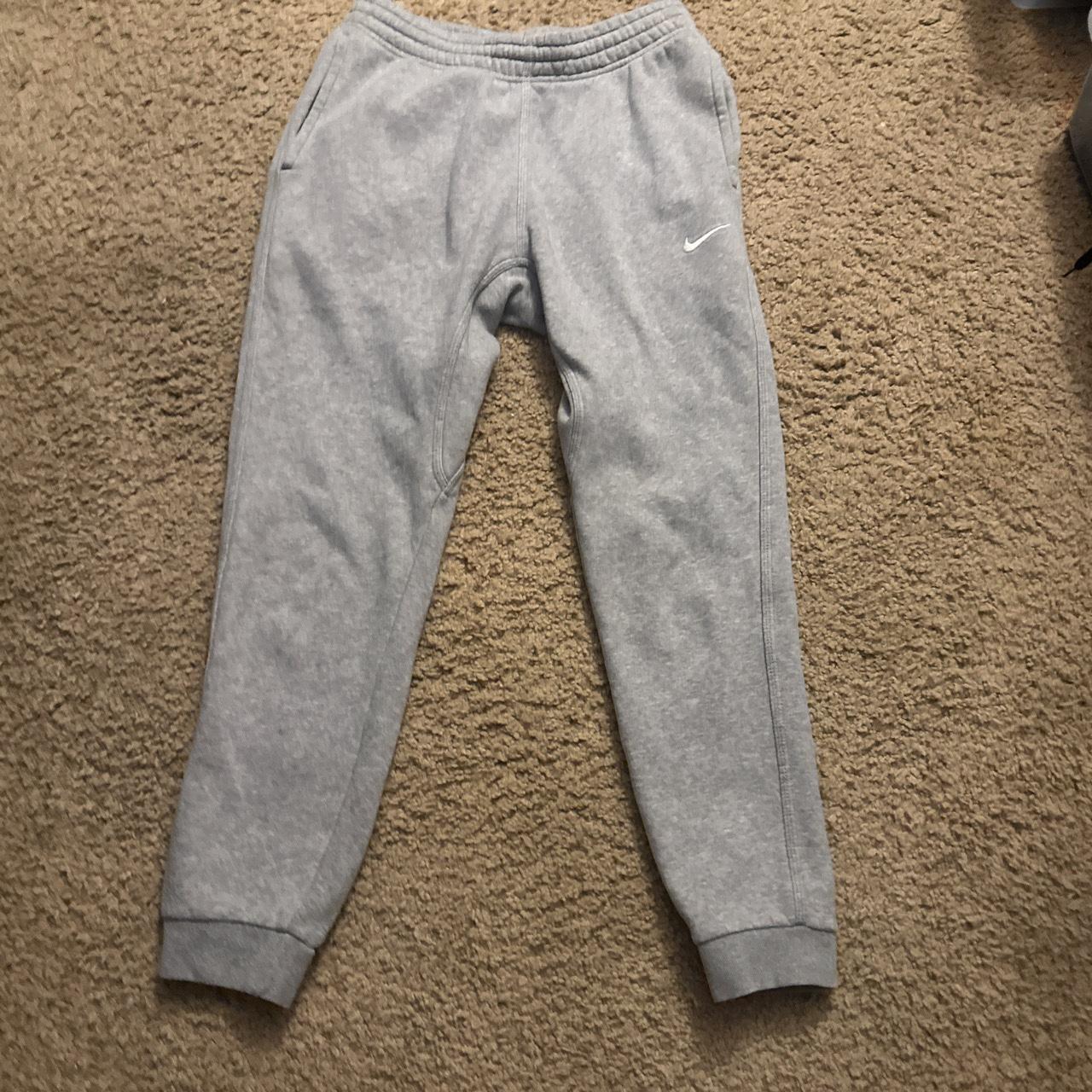 Gray Nike pants nike nikepants Size mom dad Depop