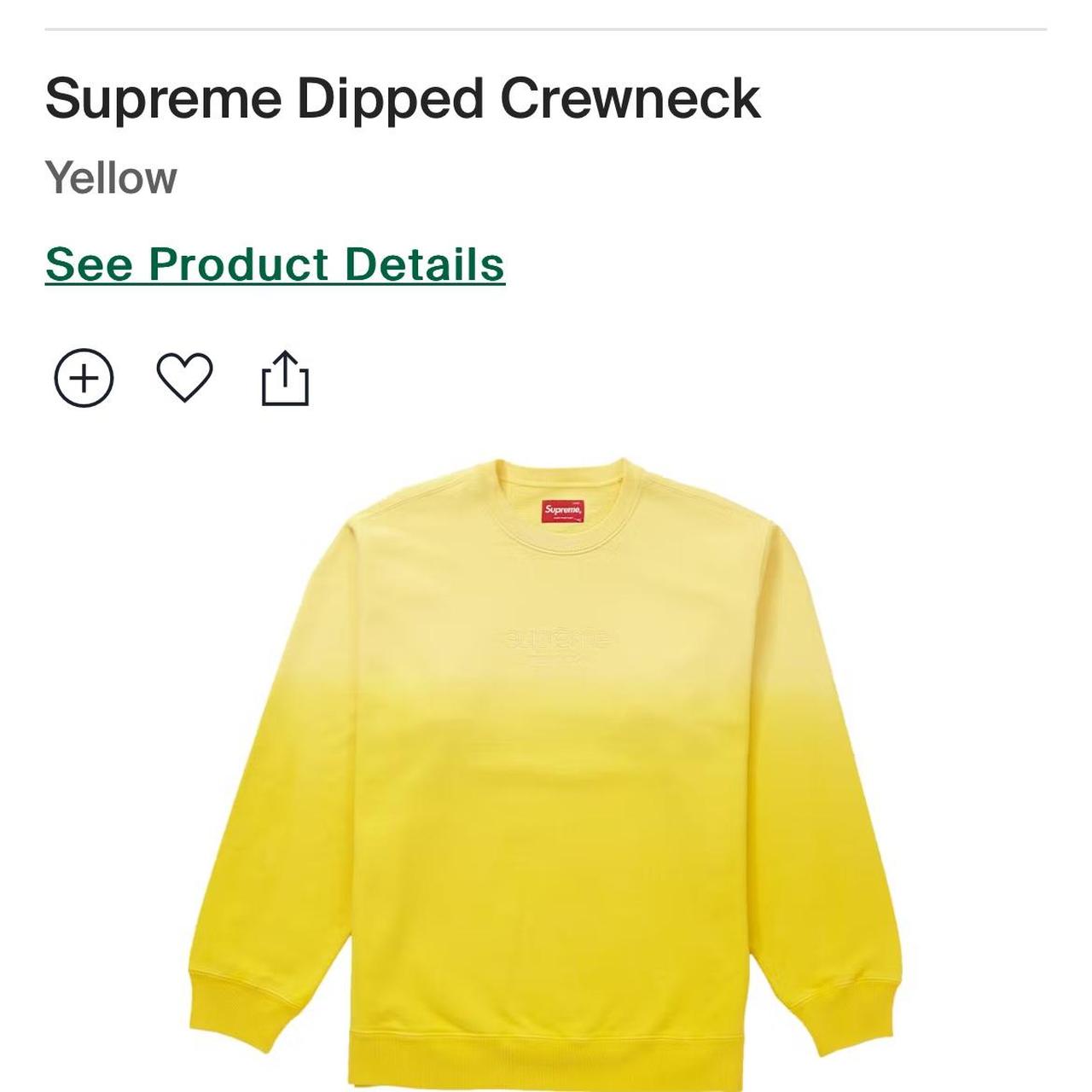 Sweater Crewneck Supreme Yellow Crew Neck Supreme Box Logo