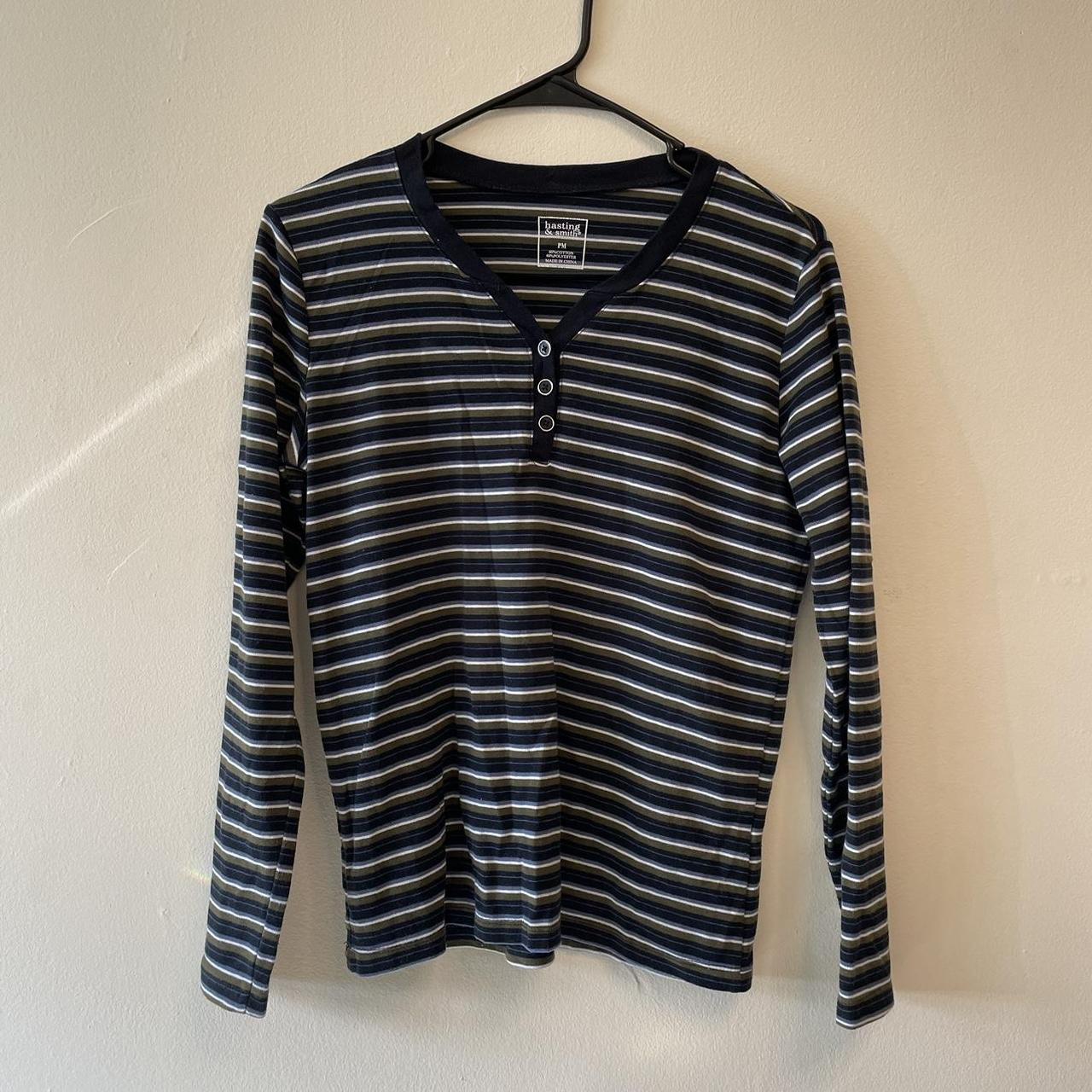 Hastings & Smith Striped Long Sleeve Petite... - Depop