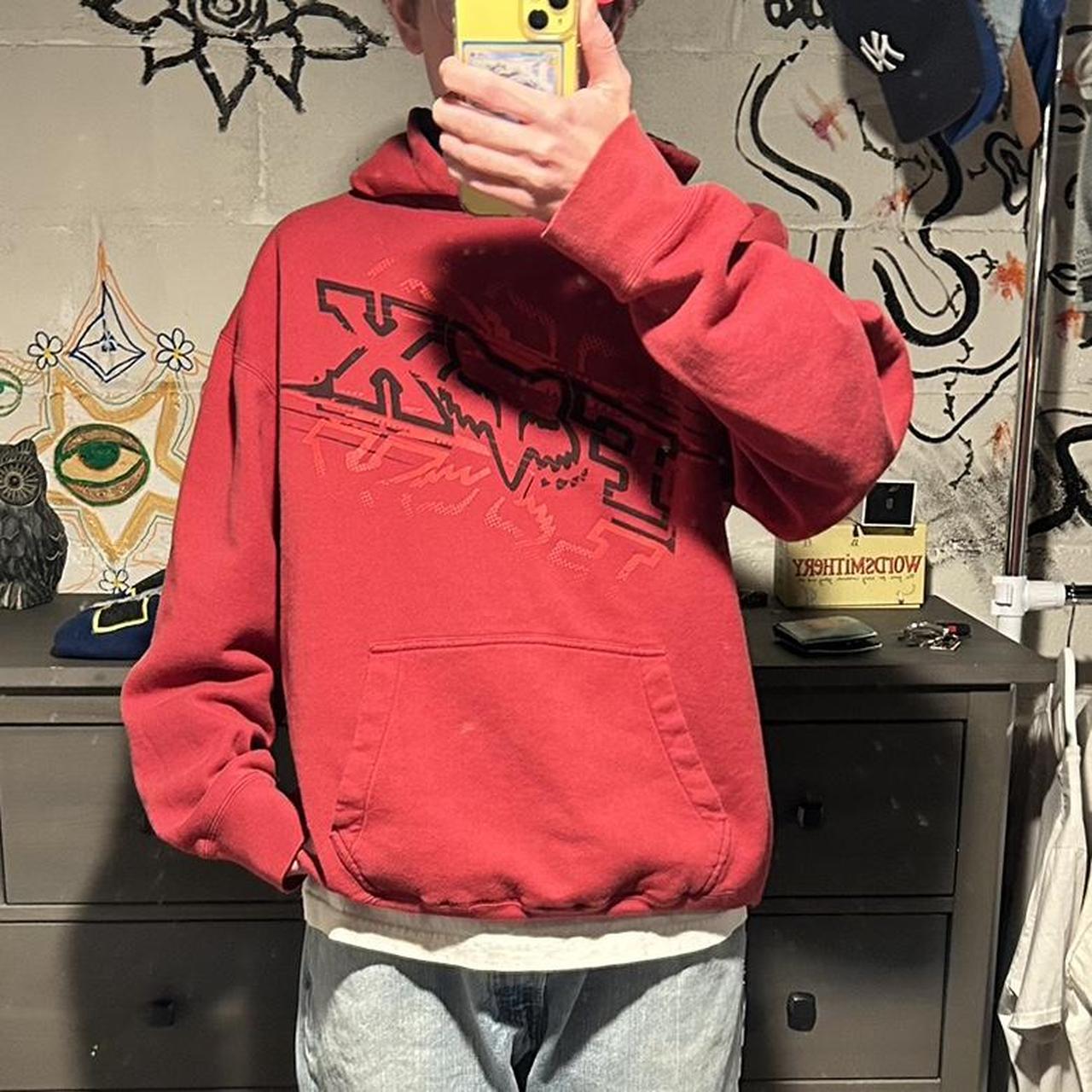 Fox Hoodie Large / sick front graphic / comfy fit /... - Depop