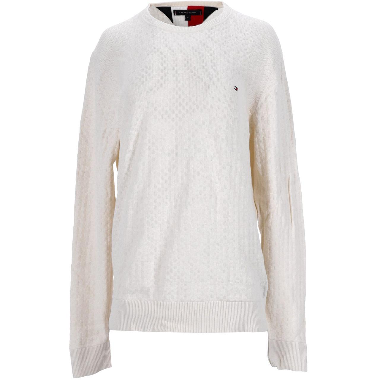 Cream tommy hilfiger cheap sweatshirt