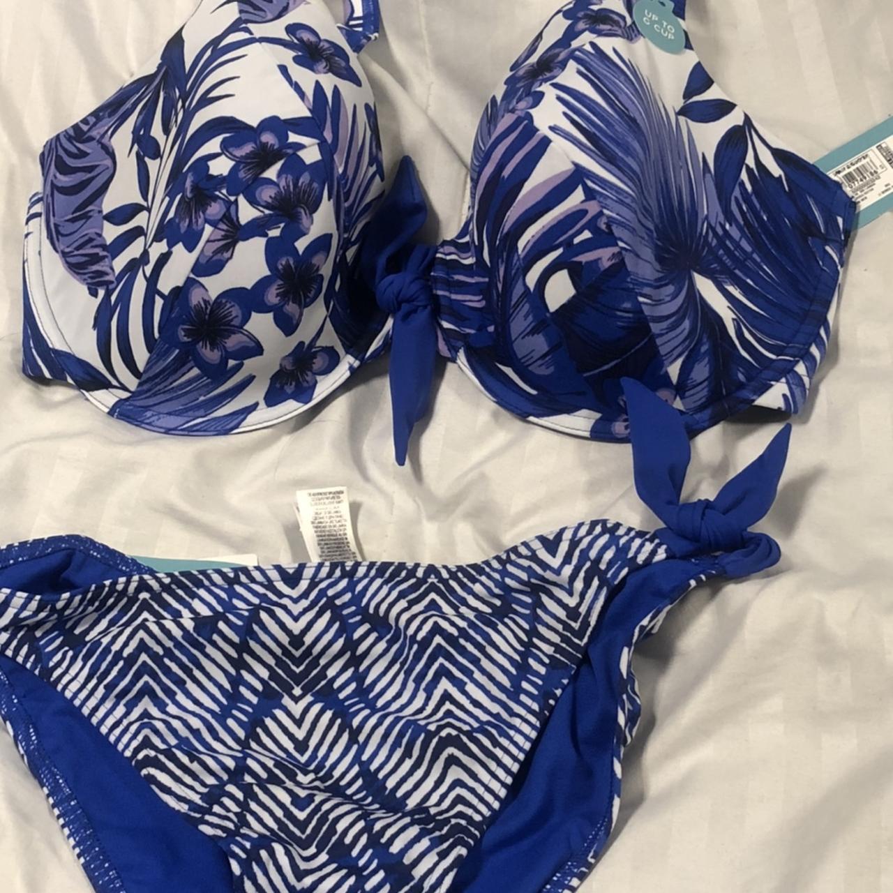 Blue and white Marks & Spencer brand new two piece... Depop
