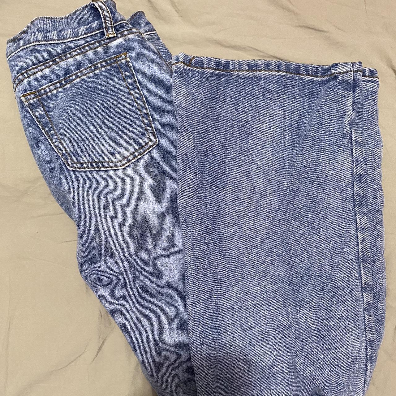 Low waisted Brandy melville jeans worn once, too big... - Depop